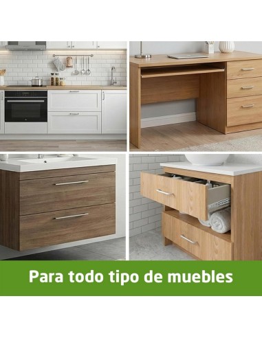 Amig - Juego de 2 Guías Correderas Metálicas Mod.26 Medidas: 374 x 27 mm