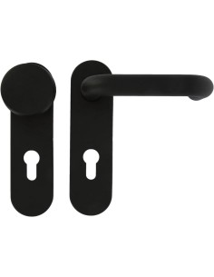 Amig – Manillas Puerta con Placa y Pomo Fijo Placa 172 x 46 mm - Cuadradillo 9 mm