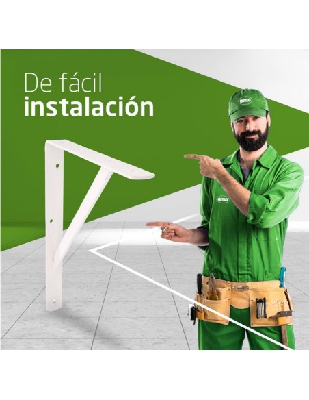 Amig - Palomilla para estanterías Escuadra metálica para baldas Medida: 250x150 mm