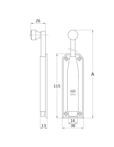 Amig -  Pasador Mod. 310 latonado