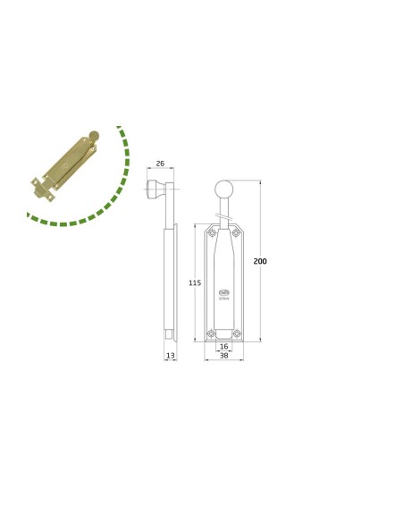 Amig -  Pasador Mod. 310 latonado