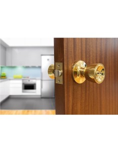 Amig - Juego de Pomos Mod. 602 - Latón Mate Puerta de 35-45mm 2