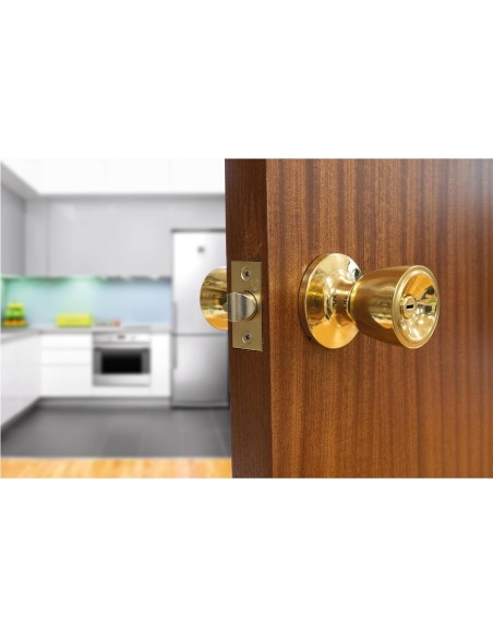 Amig - Juego de Pomos Mod. 602 - Latón Mate Puerta de 35-45mm