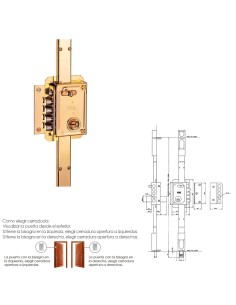 Fac S 90/ap Cerradura sobreponer Pintada Izquierda 2