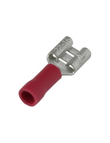 Terminal tipo faston hembra aislado.100 ud