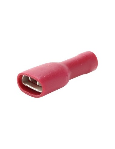 Terminal hembra aislada c/vinilo. 6.3mm. (100 ud)