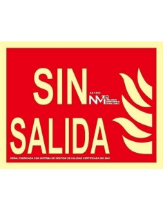 NMZ - B01100 Señal Sin Salida PVC 0,7 mm 320X160 mm