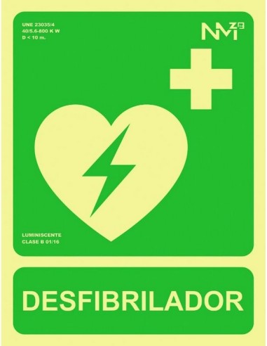 NMZ - B14112 Señal Desfibrilador PVC 0,7mm