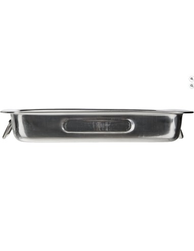Ibili 651425 - Rustidera Clásica Inox con asas metálicas abatibles 25x19x5,5 cm