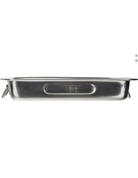 Ibili 651425 - Rustidera Clásica Inox con asas metálicas abatibles 25x19x5,5 cm