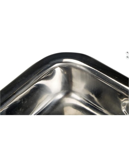 Ibili 651425 - Rustidera Clásica Inox con asas metálicas abatibles 25x19x5,5 cm