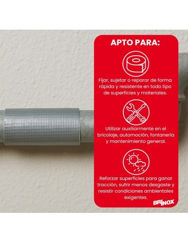 Brinox Cinta Americana Adhesiva Extrafuerte Reforzada 50 mm x 10 m