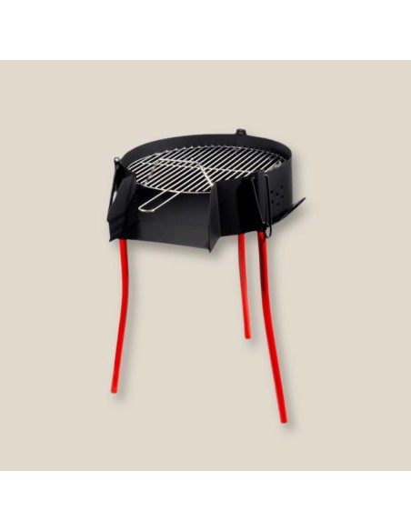 Garcima - Barbacoa rústica con parrilla redonda 70 cm