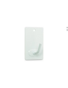 Brinox B70260D - Percha mediana adhesiva, 2,6 x 4,3 x 2,1 cm, color lacado blanco