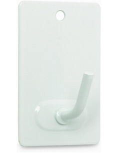 Brinox B70260D - Percha mediana adhesiva, 2,6 x 4,3 x 2,1 cm, color lacado blanco 2