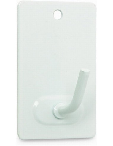 Brinox B70260D - Percha mediana adhesiva, 2,6 x 4,3 x 2,1 cm, color lacado blanco