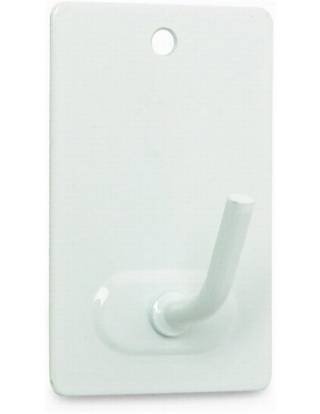 Brinox B70260D - Percha mediana adhesiva, 2,6 x 4,3 x 2,1 cm, color lacado blanco