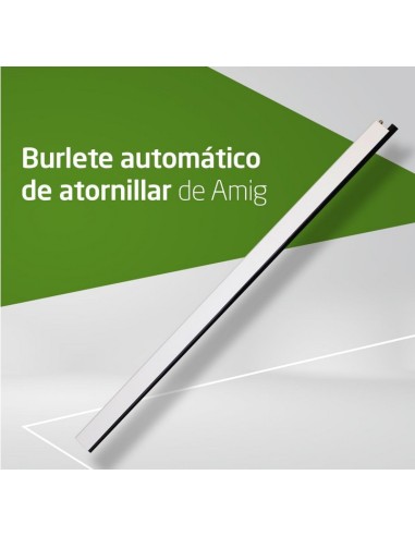Amig - Burlete automático de atornillar - Cierre de Goma  1 m - Blanco