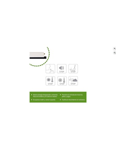 Amig - Burlete automático de atornillar - Cierre de Goma  1 m - Blanco