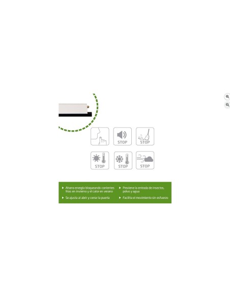 Amig - Burlete automático de atornillar - Cierre de Goma  1 m - Blanco