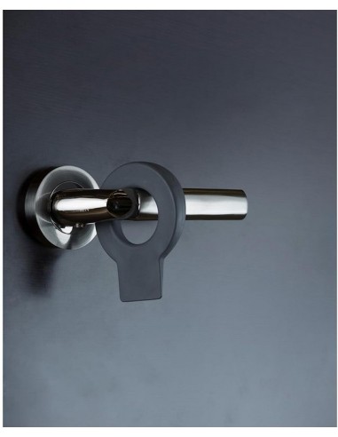 REI - RETENEDOR DE CUÑA PARA PUERTA COLGABLE LOCK MOD.660 DE PLÁSTICO ANTRACITA