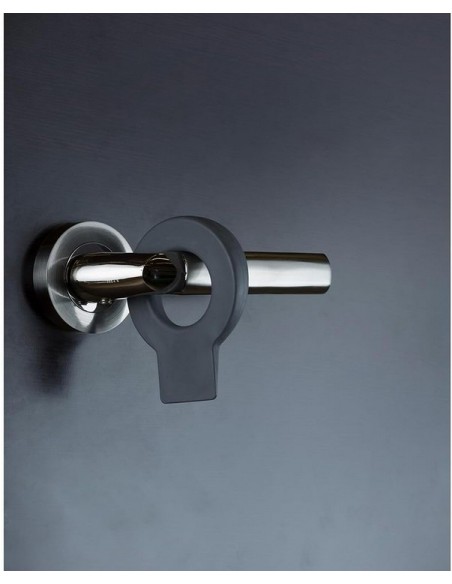 REI - RETENEDOR DE CUÑA PARA PUERTA COLGABLE LOCK MOD.660 DE PLÁSTICO ANTRACITA