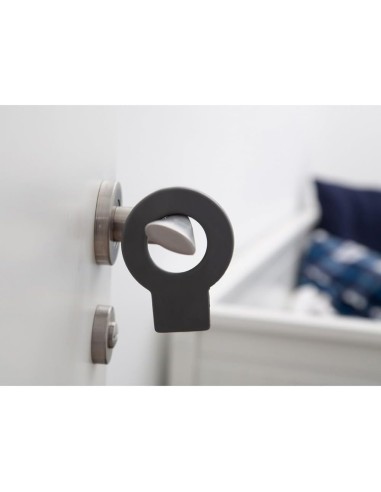 REI - RETENEDOR DE CUÑA PARA PUERTA COLGABLE LOCK MOD.660 DE PLÁSTICO ANTRACITA