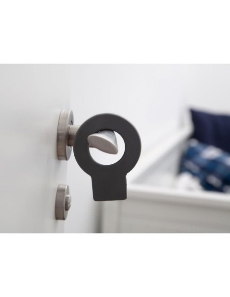 REI - RETENEDOR DE CUÑA PARA PUERTA COLGABLE LOCK MOD.660 DE PLÁSTICO ANTRACITA