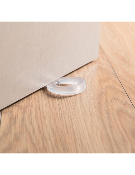 REI - RETENEDOR DE CUÑA PARA PUERTA COLGABLE LOCK MOD. 660 DE PLÁSTICO TRANSPARENTE