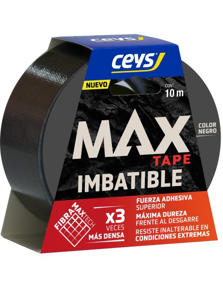 Ceys -  Cinta max tape imbatible Negra 10 M x 48 mm