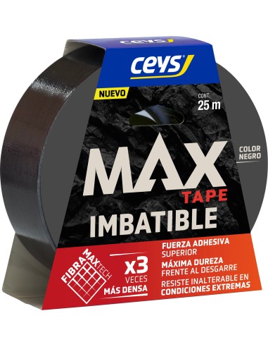 Ceys -  Cinta max tape imbatible Negra 25 M x 48 mm