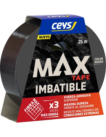 Ceys -  Cinta max tape imbatible Negra 25 M x 48 mm