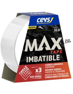 Ceys -  Cinta max tape imbatible Blanca 10 M x 48 mm