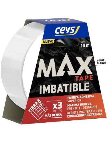 Ceys -  Cinta max tape imbatible Blanca 10 M x 48 mm