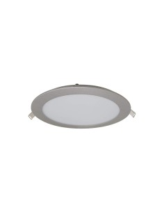 SevenOn Downlight LED extraplano redondo, aluminio mate, 26W, 2