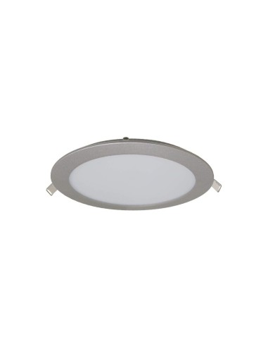 SevenOn Downlight LED extraplano redondo, aluminio mate, 26W,