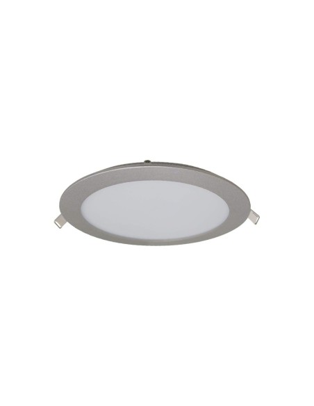 SevenOn Downlight LED extraplano redondo, aluminio mate, 26W,