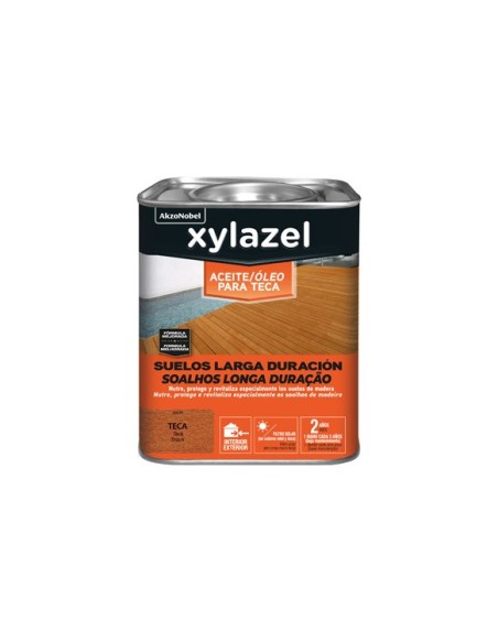 XYLAZEL - Aceite teca Larga duración Suelos color Teca750ml.
