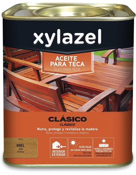 XYLAZEL - Aceite para Teca, Color Miel, 750 ml