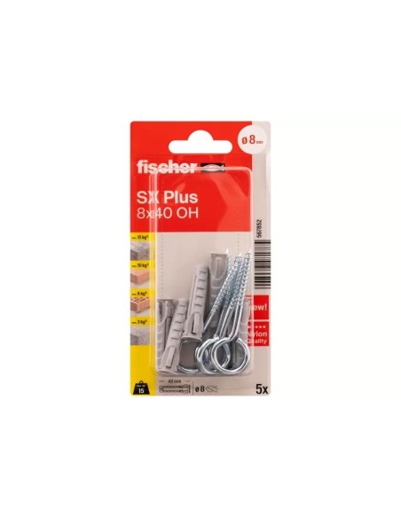 FISCHER - Blister de tacos SX Plus 8x40 HC - 5uds