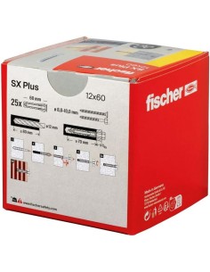 Fischer - Taco de expansión SX Plus 12x60 mm Caja 25 ud 2