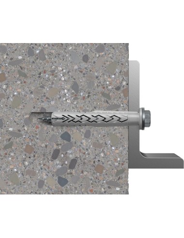 Fischer - Tacos para fijaciones de estructuras SXRL 14 x 100 + Tornillos de acero zincado con cabeza hexagonal - 50uds