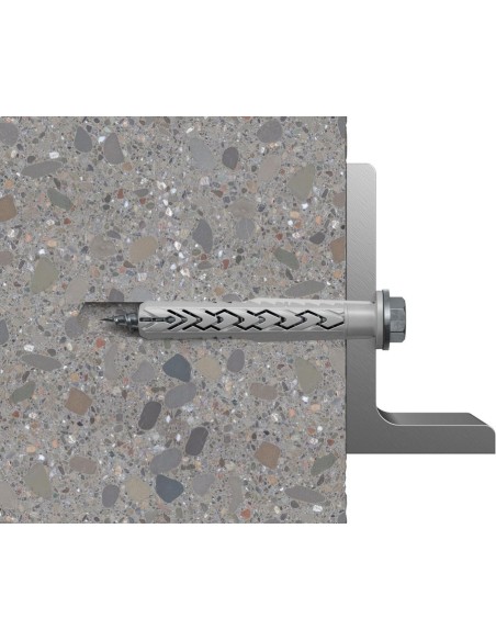 Fischer - Tacos para fijaciones de estructuras SXRL 14 x 100 + Tornillos de acero zincado con cabeza hexagonal - 50uds