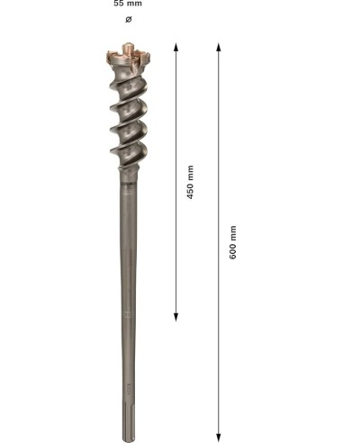 Bosch - Broca Pro SDS MAX -9 - 55 mm