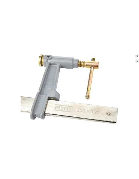 Alyco - Sargento de Apriete Tipo F, Con Émbolo, 300 X 120 mm