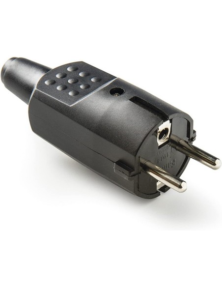 Famatel - Cavija 2P + T 16A 250V Goma IP20 4,8mm |Negro