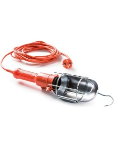 FAMATEL – Lámpara portátil con interruptor | Lámpara de trabajo |60W | Con cable 5 m | Bombillas E27