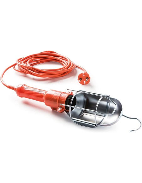 FAMATEL – Lámpara portátil con interruptor | Lámpara de trabajo |60W | Con cable 5 m | Bombillas E27