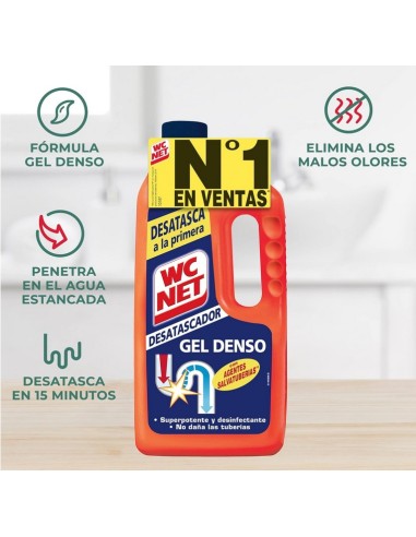 WC Net - Energy Desatascador Gel para Tuberías 1 L