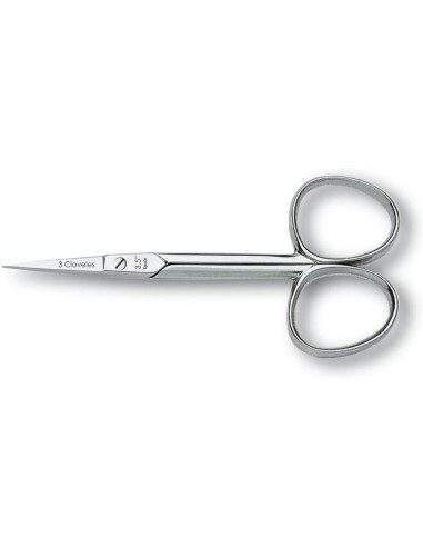3 Claveles - Tijera De Cutículas Curva 10 Cm, Para Manicura